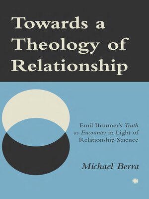 cover image of Towards a Theology of Relationship